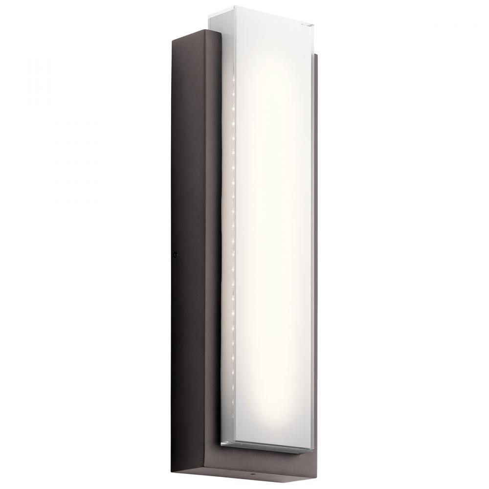 Dahlia 22.25" LED Outdoor Wall Light with White Glass Architectural Bronze