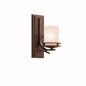 Hendrik 12" 1 Light Wall Sconce with Light Umber Etched Glass Olde Bronze