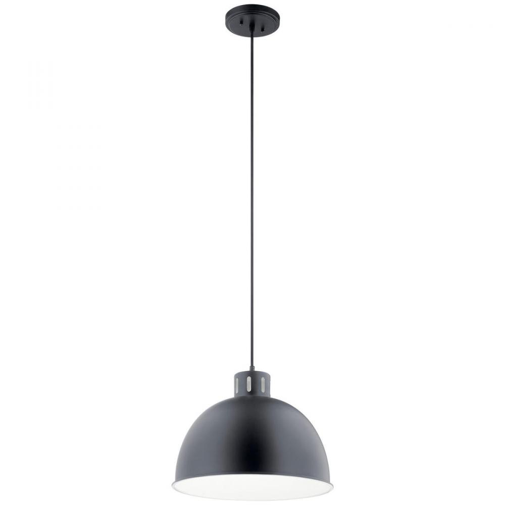 Zailey 12.5" 1 Light Pendant in Black