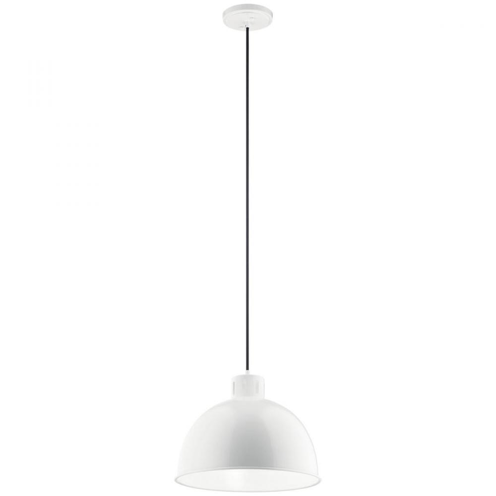 Zailey 12.5" 1 Light Pendant in White