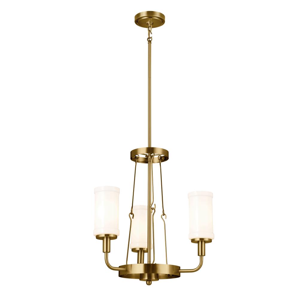 Vetivene 20" 3 Light Chandelier Natural Brass