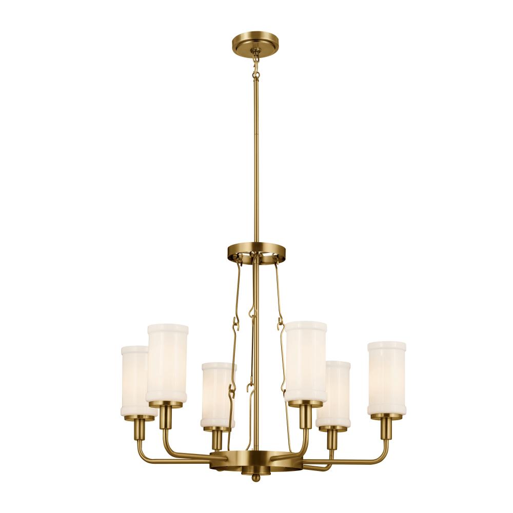 Vetivene 29" 6 Light Chandelier Natural Brass