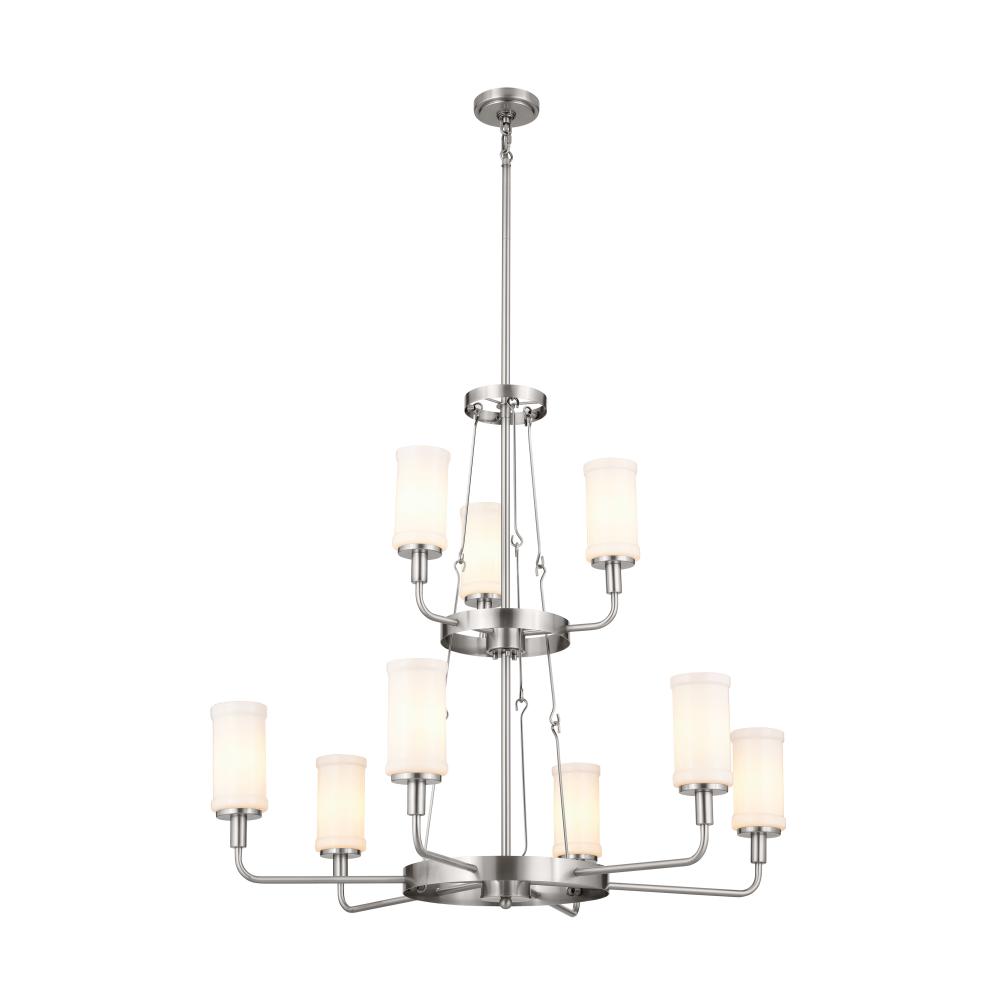 Vetivene 40" 9 Light Chandelier Classic Pewter
