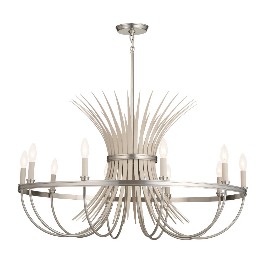 Felicity 37" 9 Light Chandelier Brushed Nickel