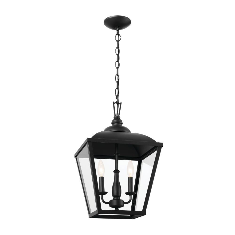 Gentle Hill 19" 2 Light Pendant Textured Black