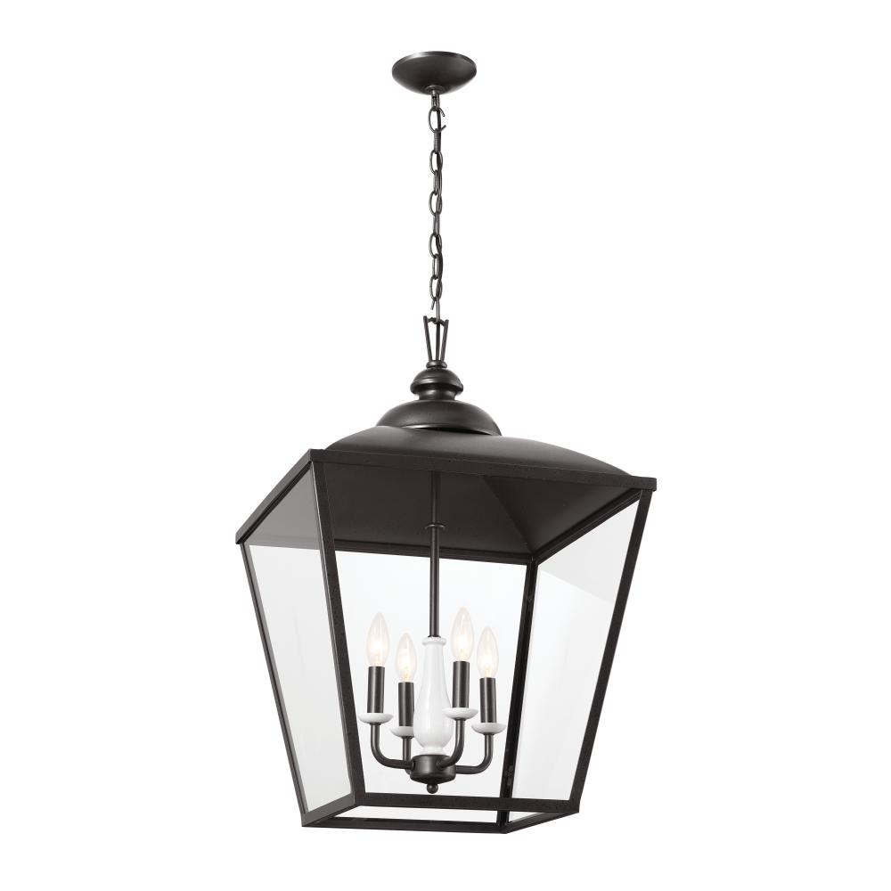 Gentle Hill 27.5" 4 Light Foyer Pendant Anvil Iron