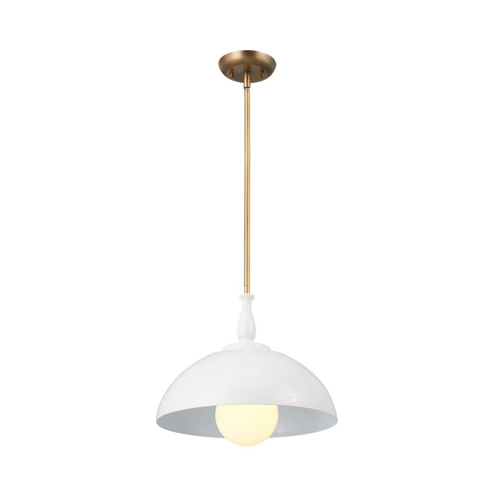 Thera 14" 1 Light Pendant White