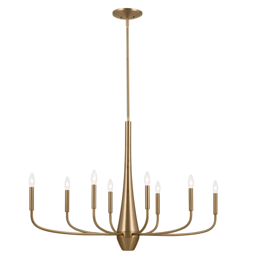 Deela 41 Inch 8 Light Oval Chandelier in Champagne Bronze