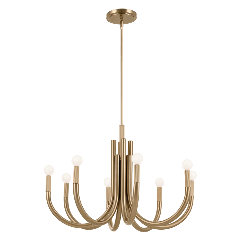 Odensa 29.25 Inch 8 Light Chandelier in Champagne Bronze