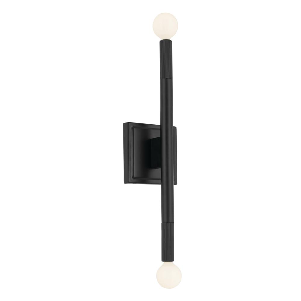Odensa 17 Inch 2 Light Wall Sconce in Black