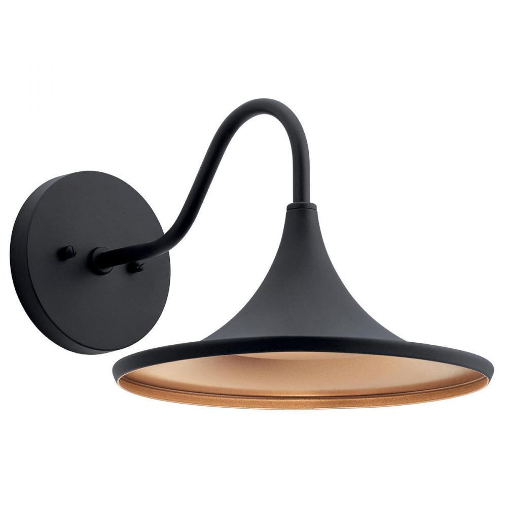 Elias LED 3000K 9" Wall Light Textured Black