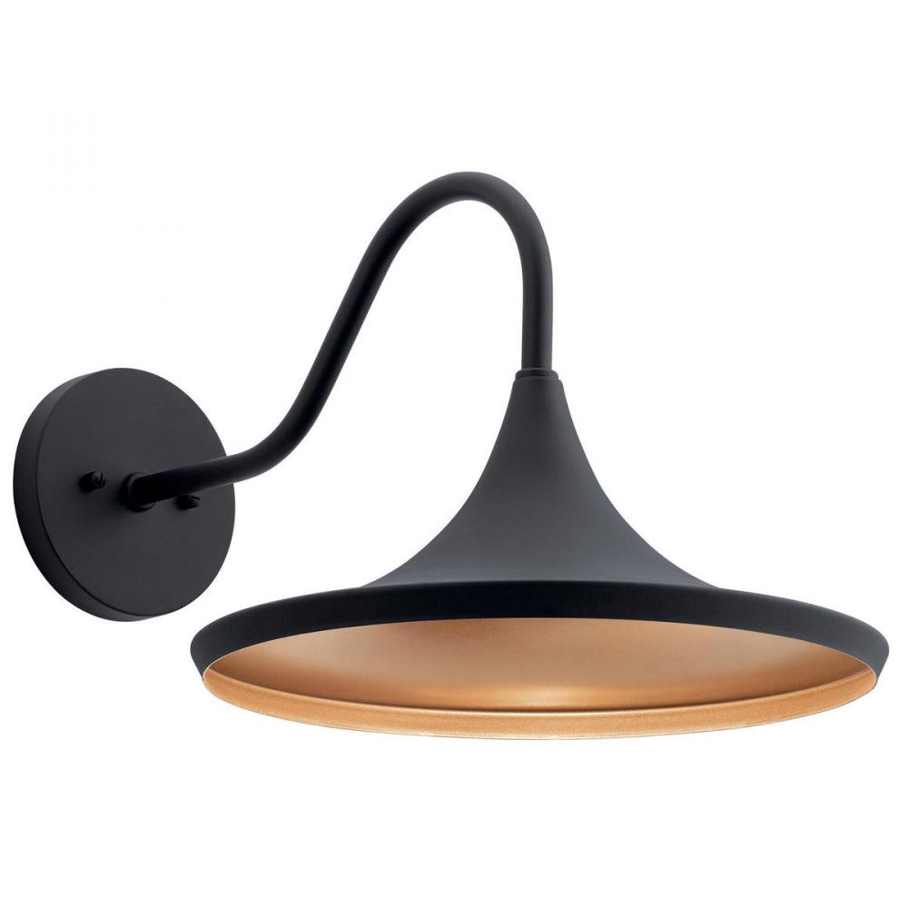 Elias LED 3000K 11.5" Wall Light Textured Black