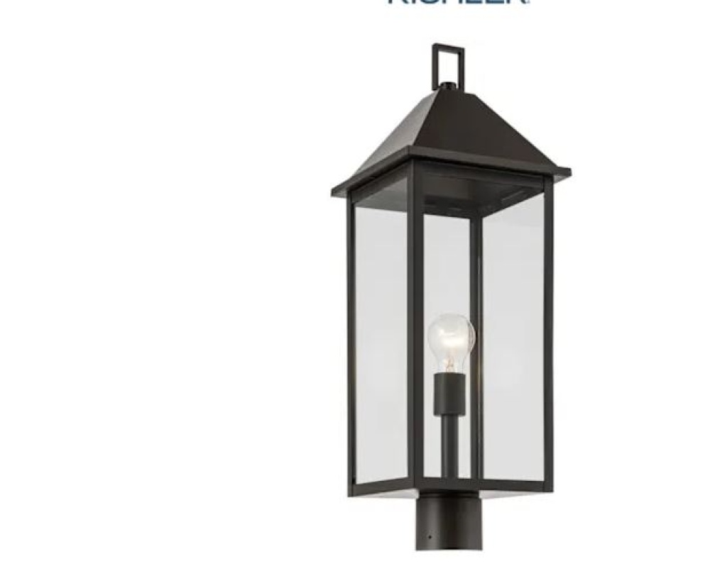 Prin 25 Inch 1 Light Outdoor Post Light with Clear Glass in Olde Bronze