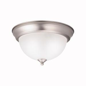 11.25" 2 Light Flush Mount Brushed Nickel