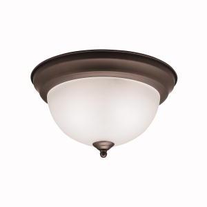 11.25" 2 Light Flush Mount Olde Bronze