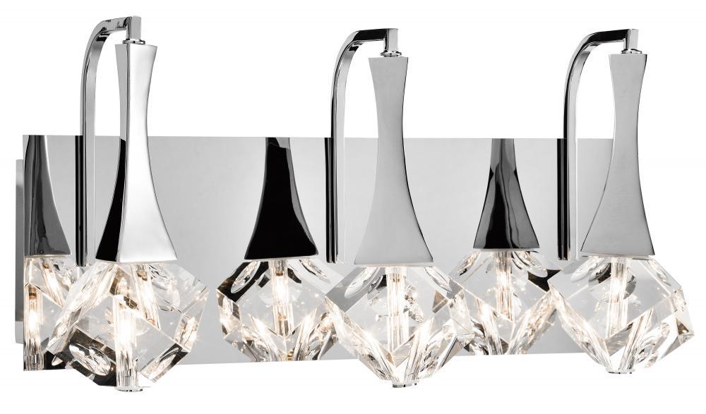 Rockne 3 Light LED Vanity Light Chrome
