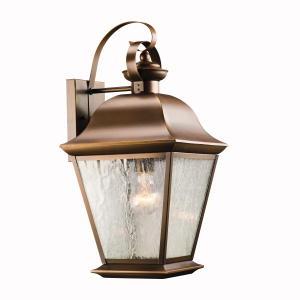 Mount Vernon 19.5" 1 Light Outdoor Wall Light with Clear Seeded Glass in Olde Bronze