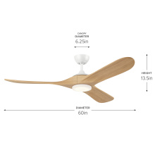 Kichler 310560MWH - 60" Mylo Ceiling Fan with Satin Etch Cased Opal Glass in Matte White with White Maple Wood Blade