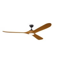 Kichler 310580AVI - 80" Mylo Ceiling Fan with Satin Etch Cased Opal Glass in Anvil Iron with Honey Maple Wood Blades
