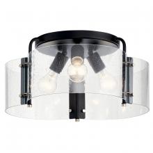 Kichler 42955BK - Thoreau 18" 3 Light Semi Flush Black