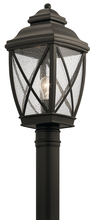 Kichler 49843OZ - Tangier 19.75" 1 Light Outdoor Post Light with Clear Seeded Glass in Olde Bronze