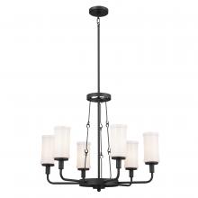 Kichler 52451BKT - Vetivene 29" 6 Light Chandelier Textured Black