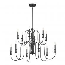 Kichler 52472BK - Karthe 42" 12 Light Chandelier Black