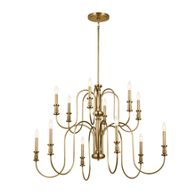 Kichler 52472NBR - Karthe 42" 12 Light Chandelier Natural Brass