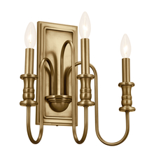 Kichler 52473NBR - Karthe 14" 3 Light Wall Sconce Natural Brass