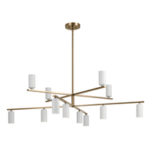 Kichler 52533CPZWH - Gala 55.75 Inch 12 Light Chandelier in Champagne Bronze with White