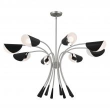 Kichler 52560SN - Arcus 45.4 Inch 8 Light Chandelier in Satin Nickel with Black