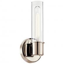 Kichler 52653PN - Aviv 13 Inch 1 Light Wall Sconce with Clear Glass in Polished Nickel