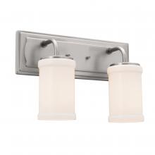 Kichler 55130CLP - Vetivene 10" 2 Light Vanity Light Classic Pewter