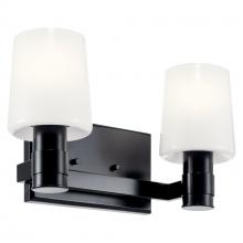 Kichler 55175BK - Adani 14.5 Inch 2 Light Vanity with Opal Glass in Black