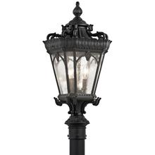 Kichler 9558BKT - Tournai 27" 3 Light Outdoor Post Light with Clear Seeded Glass in Textured Black