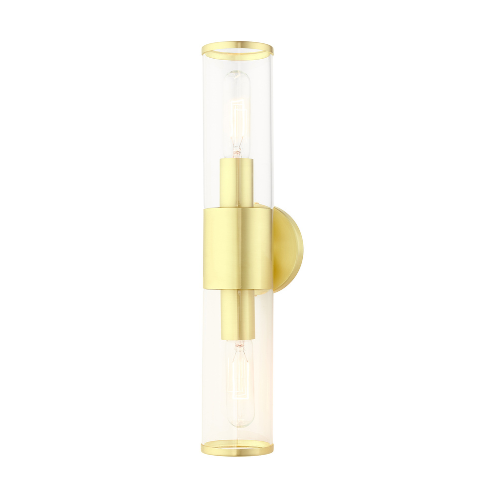 2 Lt Satin Brass ADA Vanity Sconce