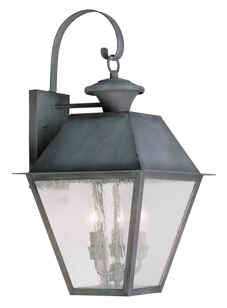 3 Light Charcoal Outdoor Wall Lantern