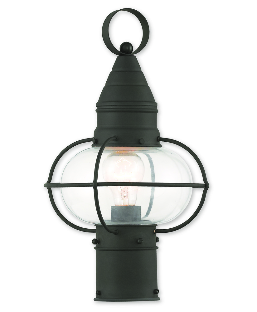 1 Light Black Outdoor Post Lantern