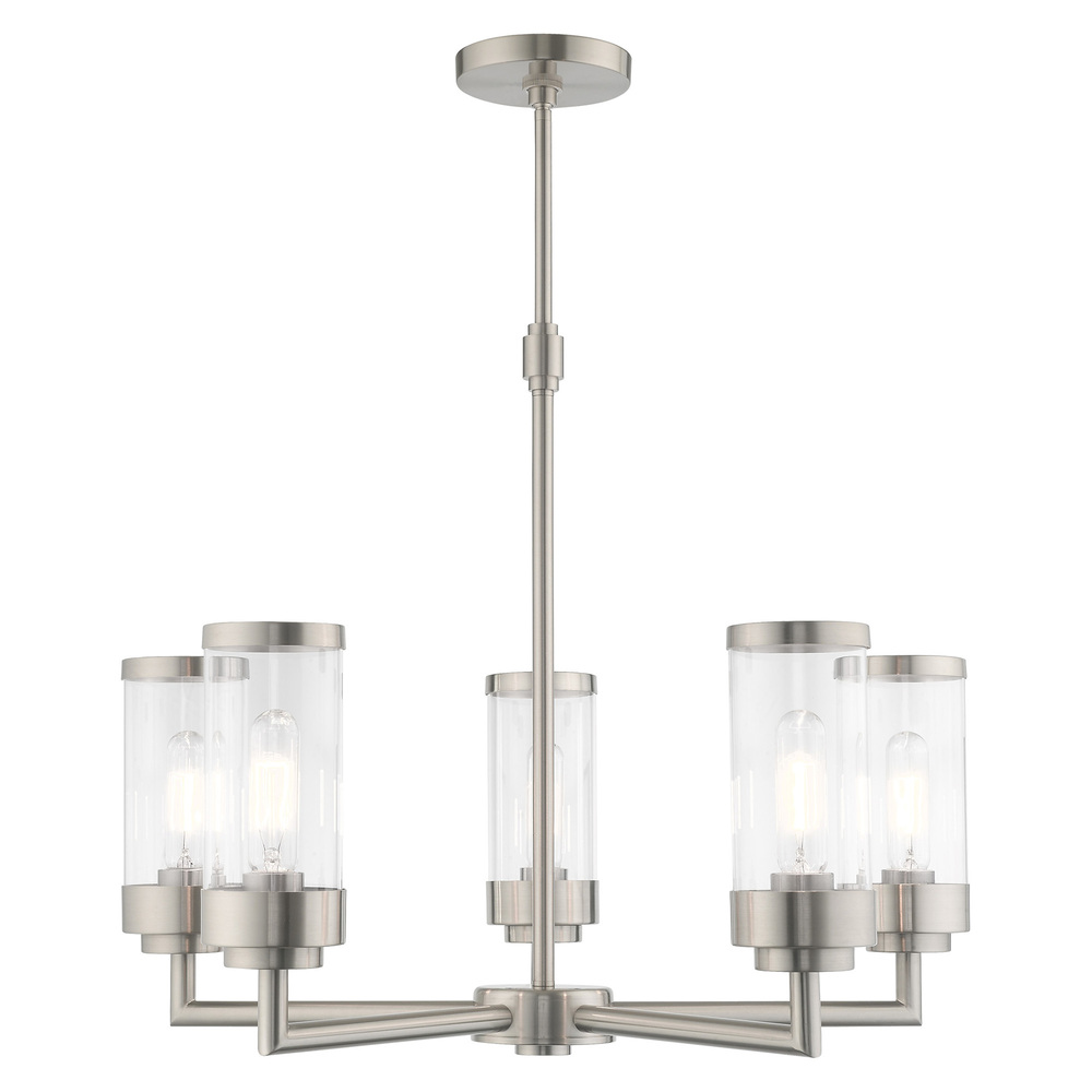 5 Lt Brushed Nickel Chandelier