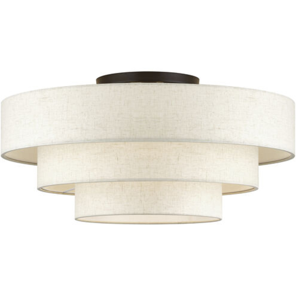 5 Light English Bronze Extra Large Semi-Flush