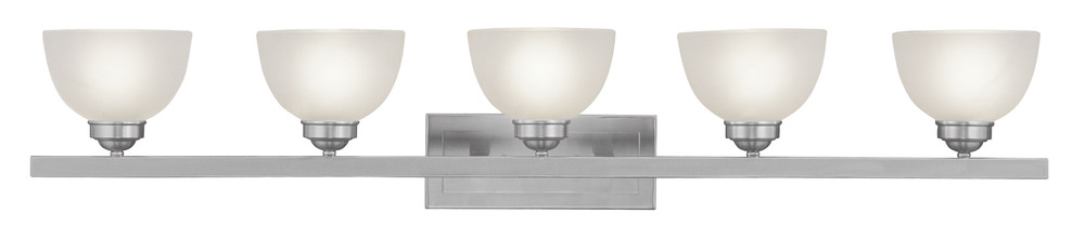 5 Light Brushed Nickel Bath Light