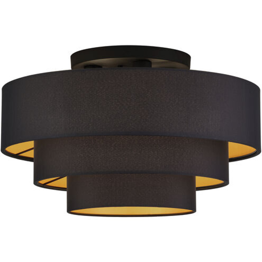 4 Light Black Extra Large Semi-Flush