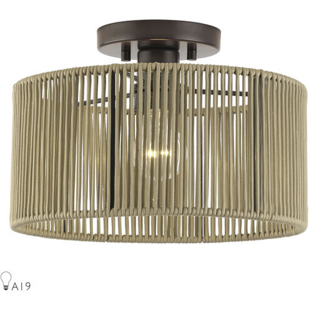 1 Light English Bronze Medium Semi-Flush