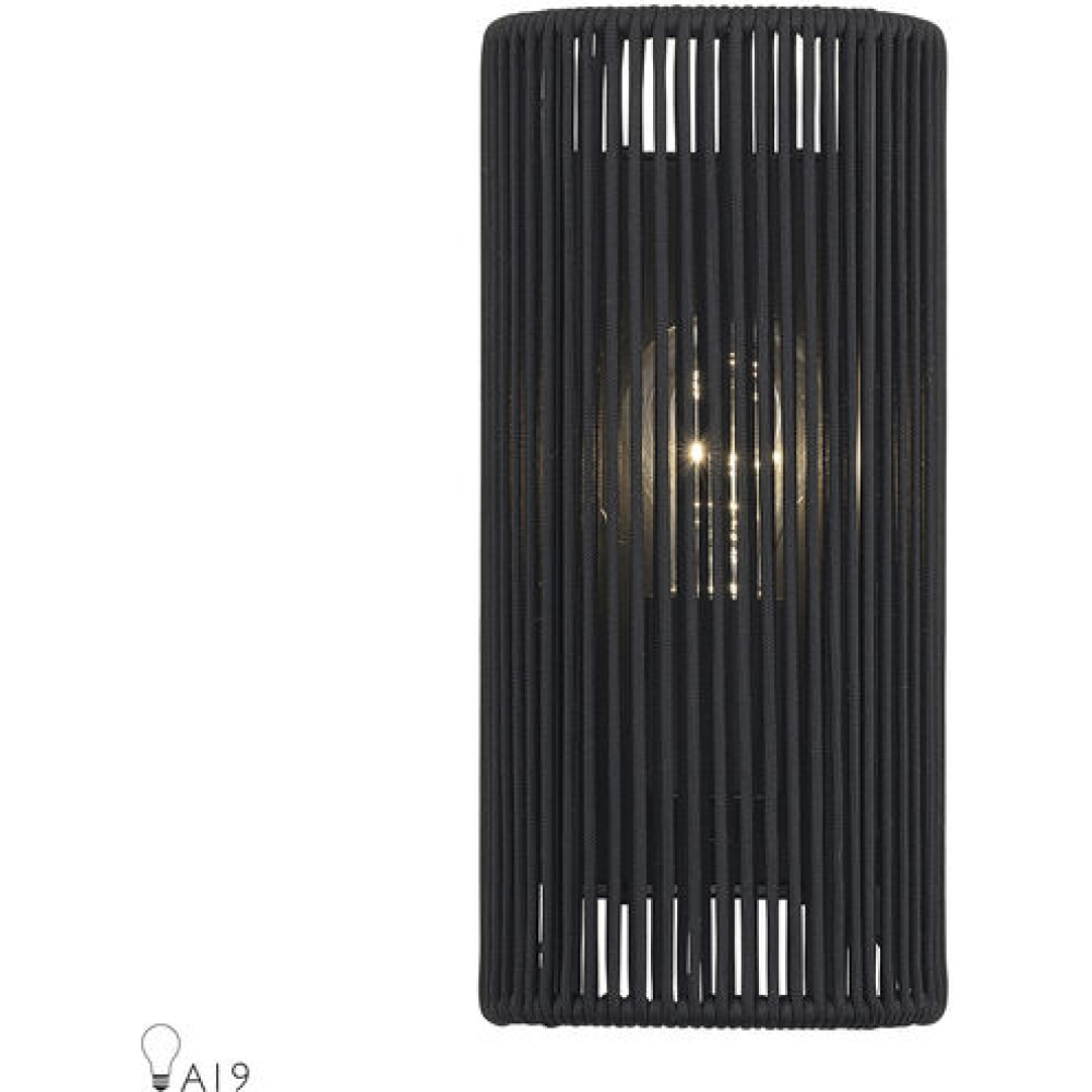 1 Light Black ADA Sconce