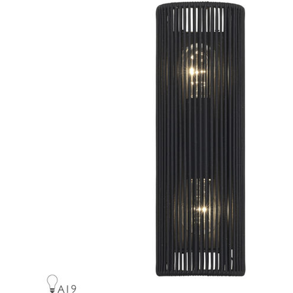 2 Light Black ADA Sconce