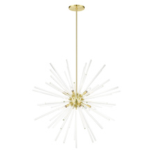 Livex Lighting 41259-12 - 12 Lt Satin Brass  Foyer Pendant Chandelier