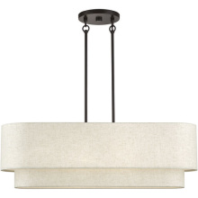 Livex Lighting 41934-92 - 4 Light English Bronze Large Linear Chandelier