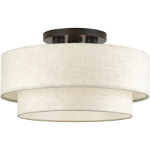 Livex Lighting 41945-92 - 3 Light English Bronze Large Semi-Flush