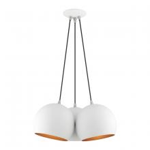 Livex Lighting 43393-03 - 3 Light White Globe Pendant