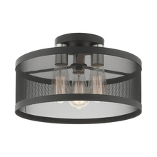 Livex Lighting 46218-04 - 3 Lt Black Semi Flush Mount